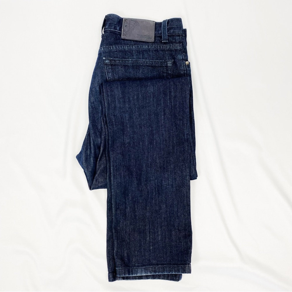 Versace Collection 'Trend' Mens Dark Wash Stretch Blue Jeans- M31